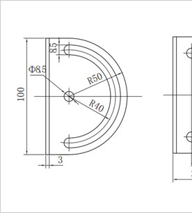 鋁型材角度調節版二維圖1