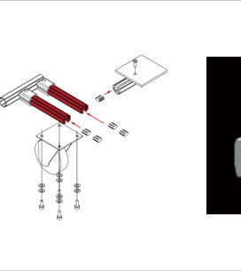 D28-B鋁合金精益管型材安裝示意圖 D28-B鋁合金精益管型材安裝示意圖