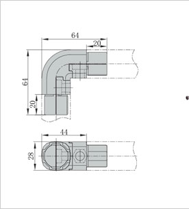 精益管L型內漲件二維圖
