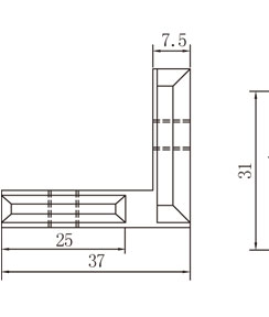鋁型材角槽連接件物理參數1 鋁型材角槽連接件物理參數1