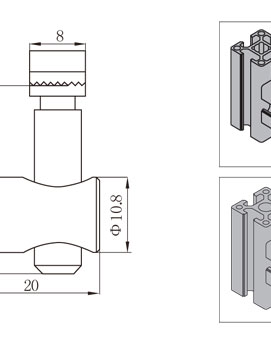 鋁型材內置內連接配件物理參數2